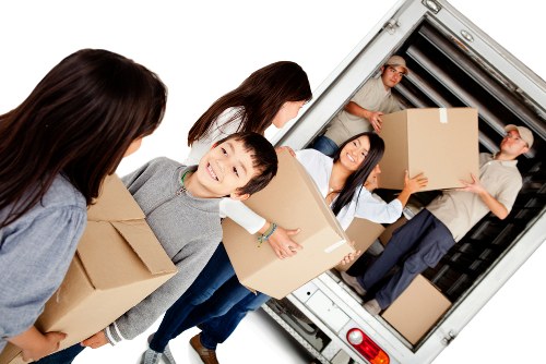 Man with van service booking and loading terms