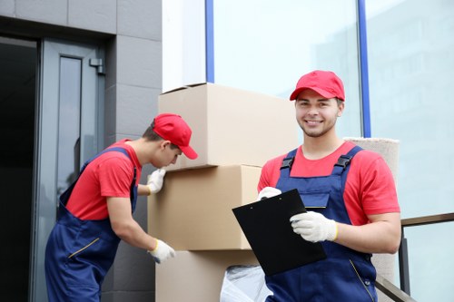 Local moving team handling Cranford property access
