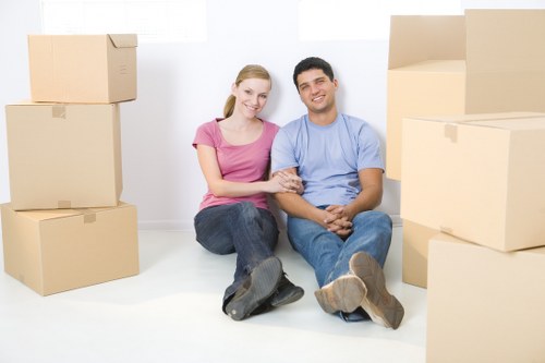 Furniture loading and transport for a Cranford removals job