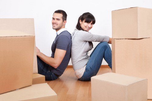 Loading furniture and boxes for a move in Cranford