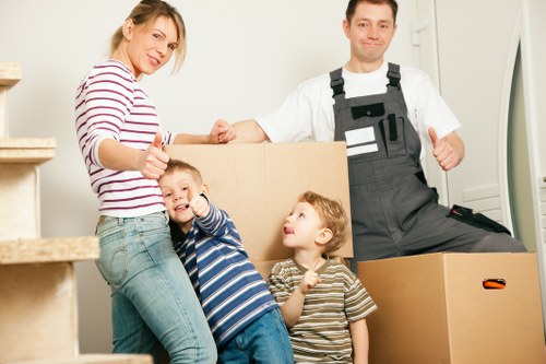 Furniture removal support for a flat with stairs and tight access in Cranford